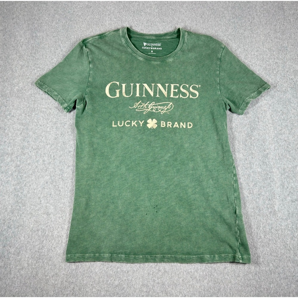 Lucky Brand Guinness Perfect Pour T Shirt‎ M Green Logo St Patrick's Cotton